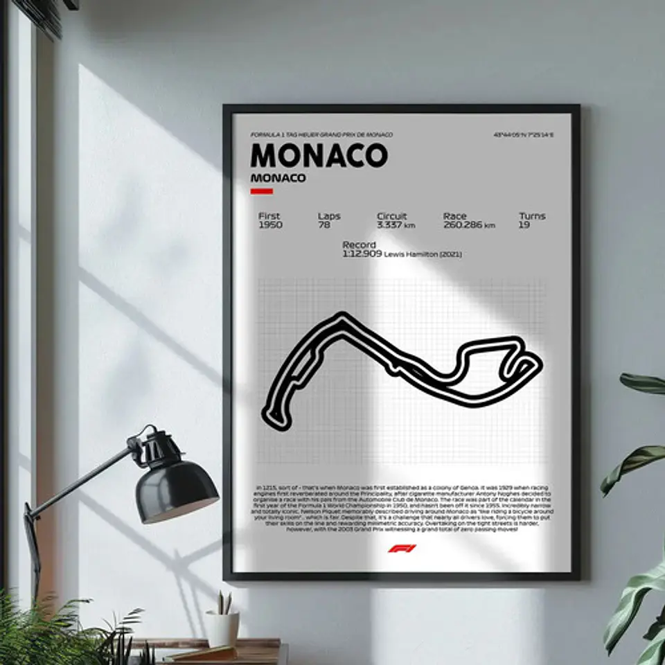 Cuadro Formula 1 Circuito De Monaco Motorsport 2