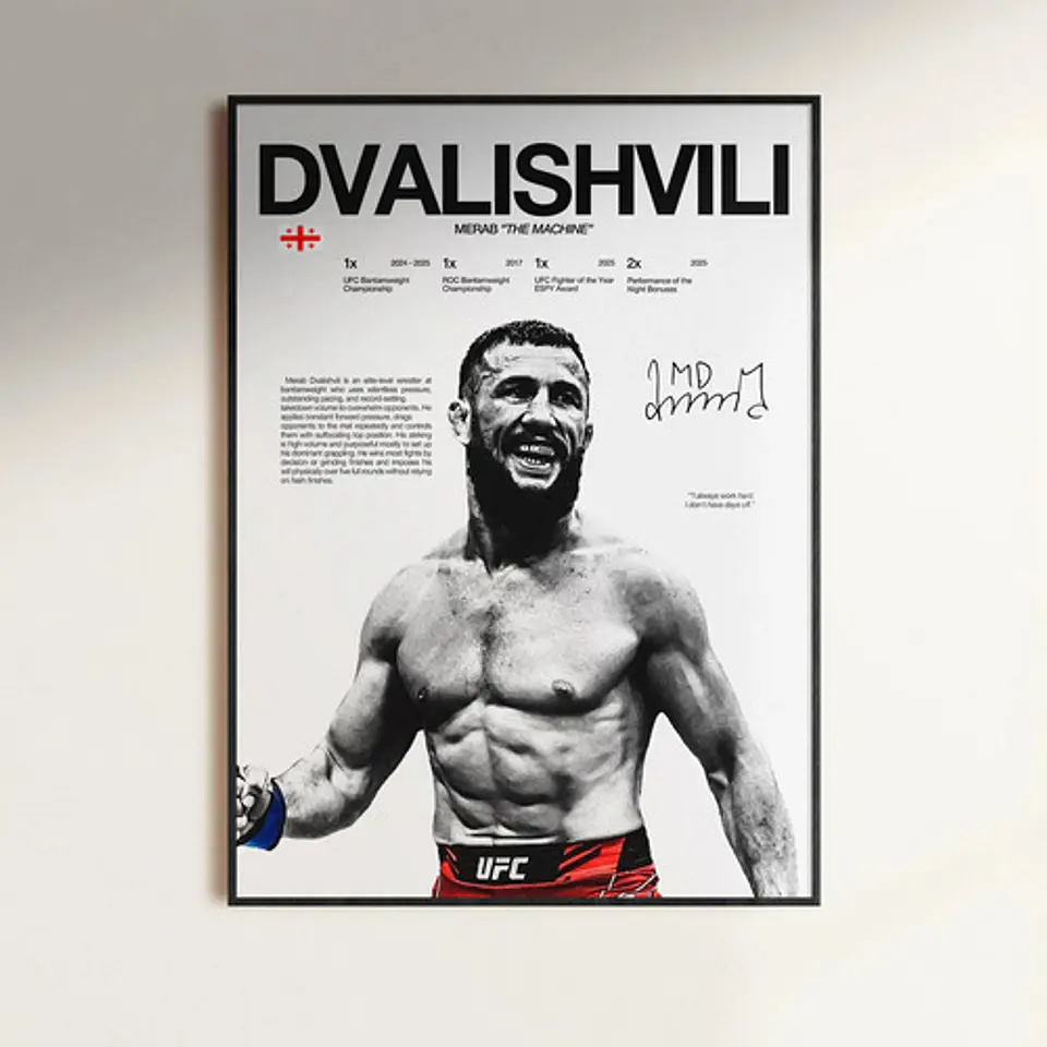 Cuadros De Merab Dvalishvili Ufc Peleador + Marco 2