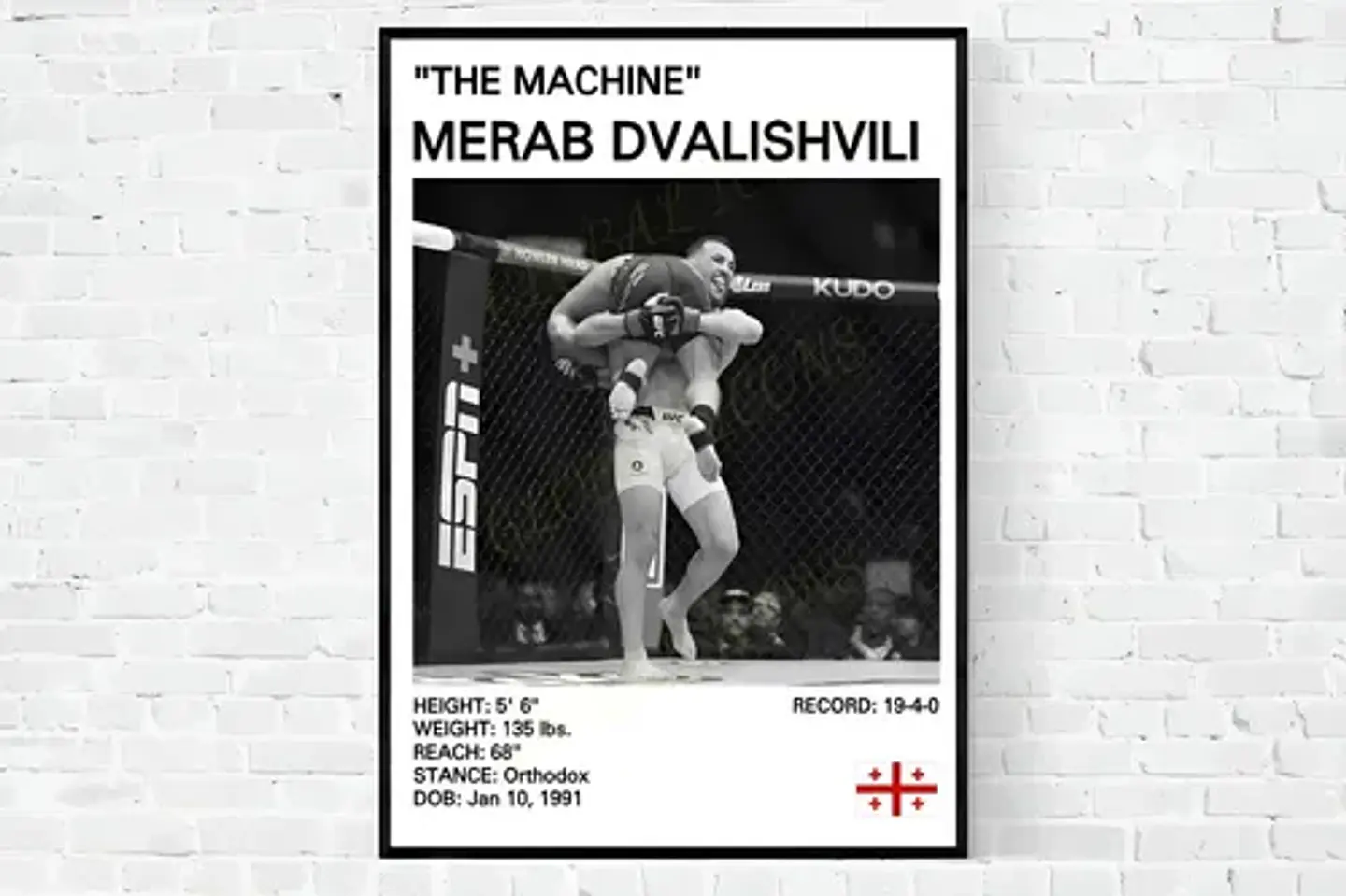 Cuadros De Merab Dvalishvili Ufc Peleador + Marco 6