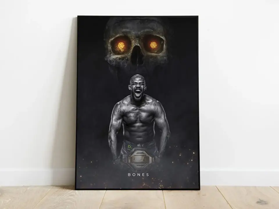 Cuadros Jon Bones Jones Peleador Ufc + Marco 5