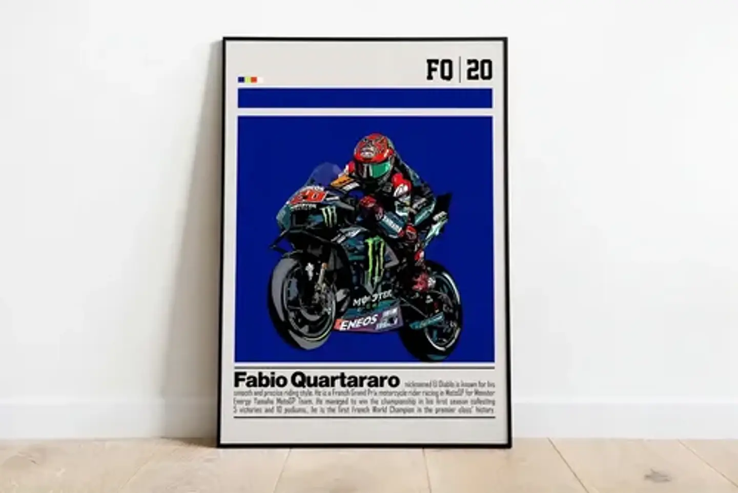 5 Cuadros De Fabio Quataro 20 Moto Gp  El Diablo  + Marco 1