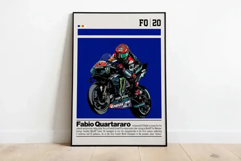 5 Cuadros De Fabio Quataro 20 Moto Gp  El Diablo  + Marco 1