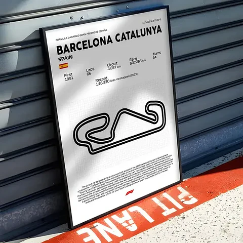 Cuadro F1 Circuito De Barcelona Catalunya Pista España