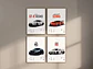 Cuadros De Autos Deportivos R8, Senna, M5, Gtr Nismo Negro - Miniatura 1