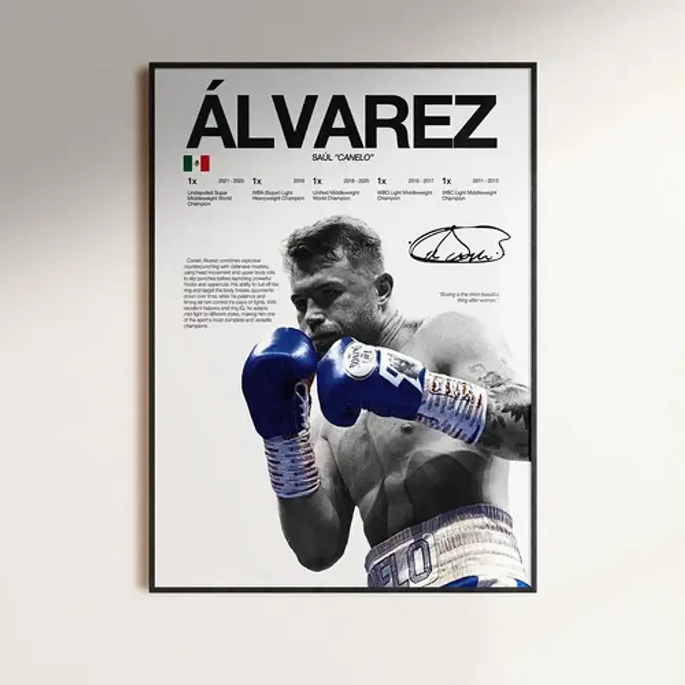 Cuadros Leyendas Boxeo Canelo, Crawford, Usyk, Bivol, Davis 2