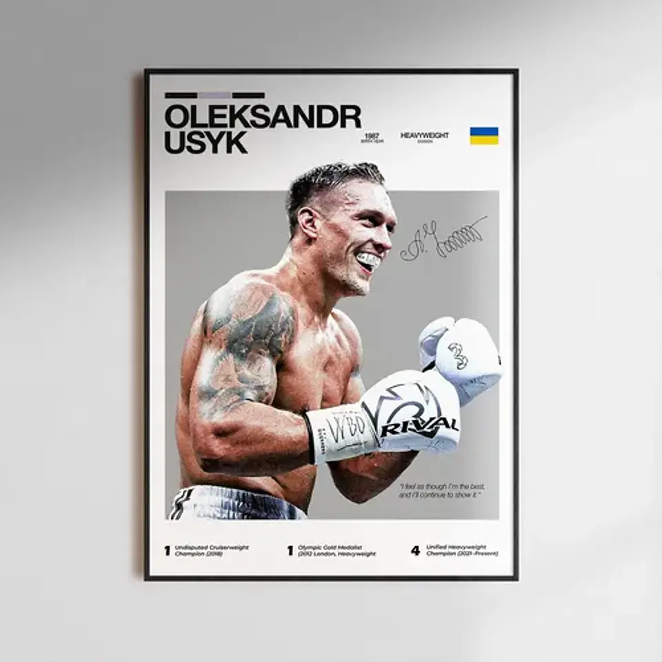 6 Cuadros De Boxeadores Peleadores De Boxeo + Marco 7