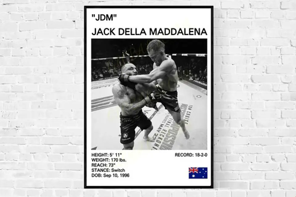 Cuadro De Jack Della Maddalena Ufc Peleador + Marco 4
