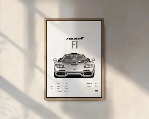 Cuadros De Autos Deportivos M2, Gt, Jesko, F1 + Marco Negro