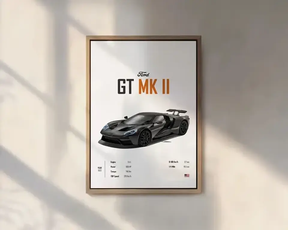 Cuadros De Autos Deportivos M2, Gt, Jesko, F1 + Marco Negro 3