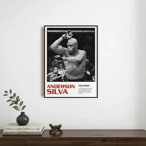 Cuadro De Anderson Silva Ufc Peleador + Marco