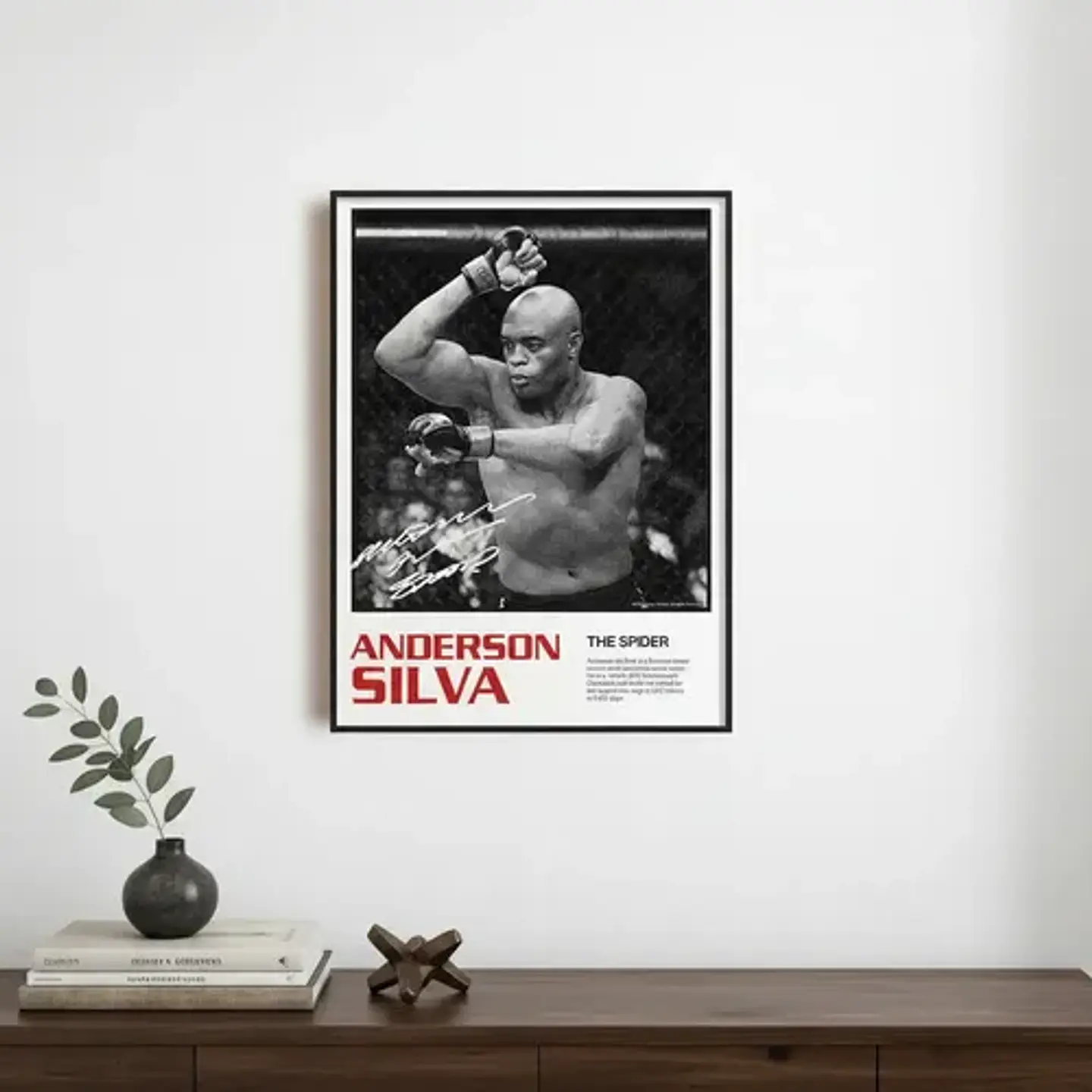 Cuadro De Anderson Silva Ufc Peleador + Marco 2