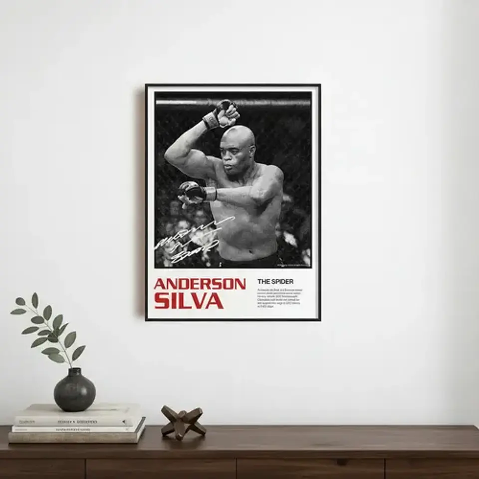 Cuadro De Anderson Silva Ufc Peleador + Marco 2