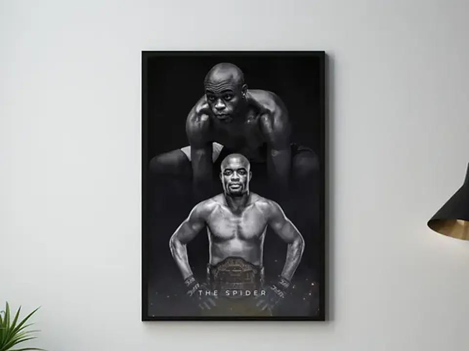 Cuadro De Anderson Silva Ufc Peleador + Marco 4