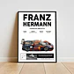 Cuadro Auto F1 Red Bull  Max Verstappen Deportivo + Marco - Miniatura 1