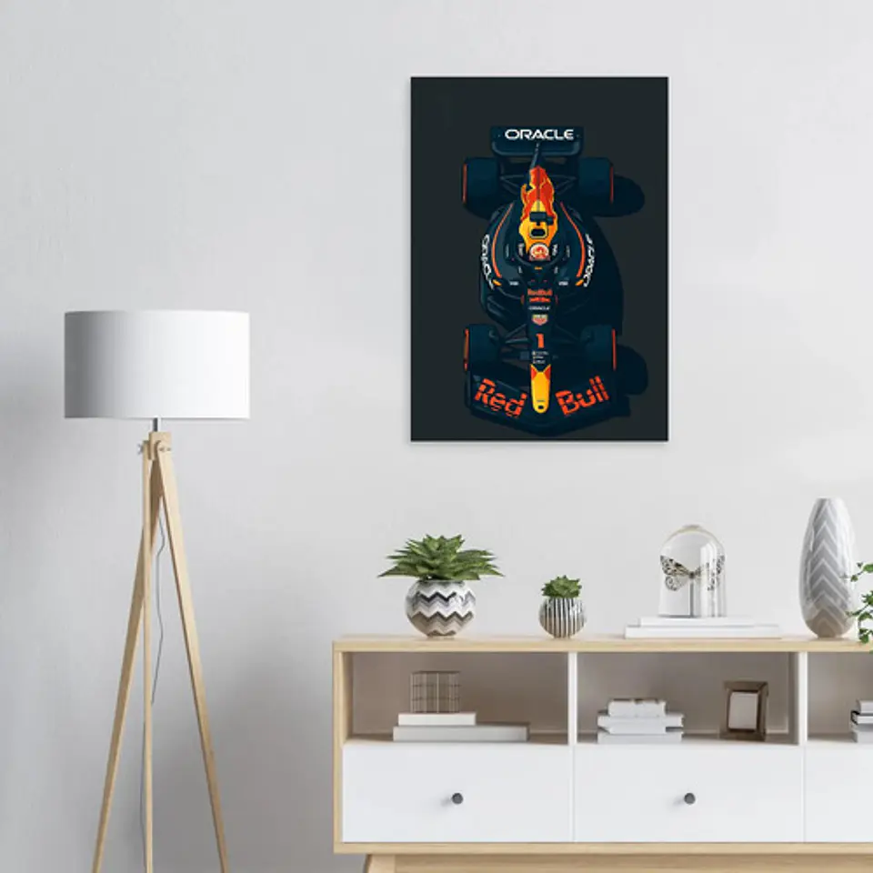 Cuadro Auto F1 Red Bull  Max Verstappen Deportivo + Marco 6