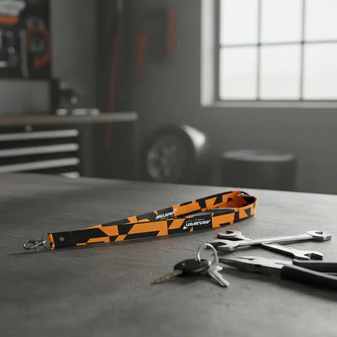 Lanyard Collar Mclaren Camo Negro Llaves