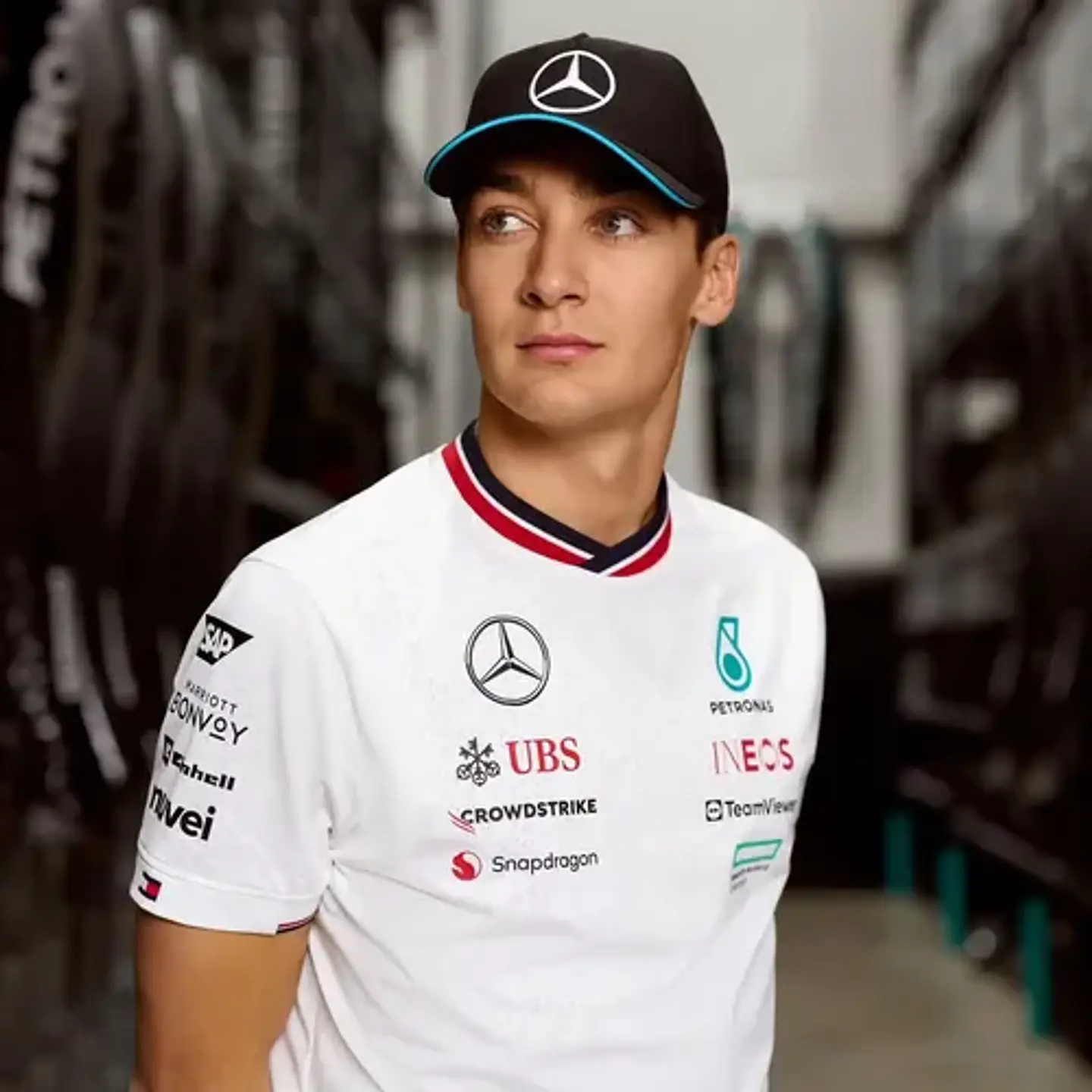 Jockey Mercedes Oficial F1 63 George Russell Gorra Negro 4