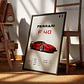 Cuadro Auto Ferrari F40 Deportivo + Marco - Miniatura 1
