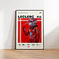 Cuadros De Scuderia Ferrari F1 Charles Leclerc 16 + Marco - Miniatura 4