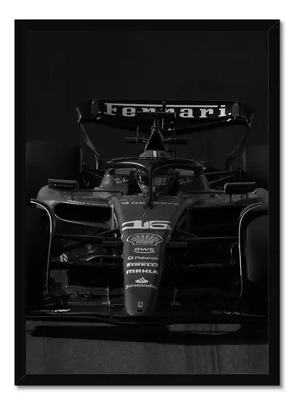Cuadros De Scuderia Ferrari F1 Charles Leclerc 16 + Marco 6