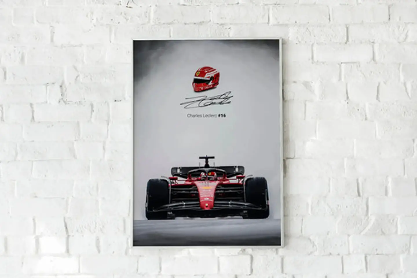 Cuadros De Scuderia Ferrari F1 Charles Leclerc 16 + Marco 9