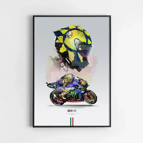 7 Cuadros De Valentino Rossi 46 Moto Gp The Doctor  + Marco