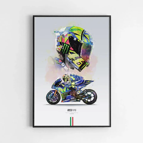 7 Cuadros De Valentino Rossi 46 Moto Gp The Doctor  + Marco