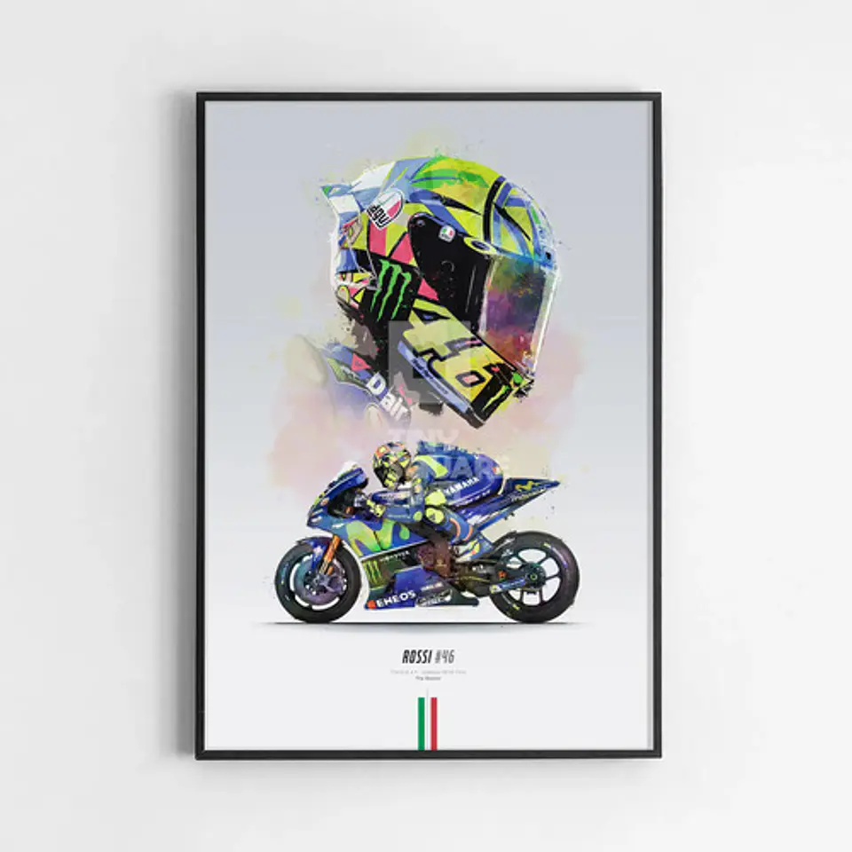 7 Cuadros De Valentino Rossi 46 Moto Gp The Doctor  + Marco 2
