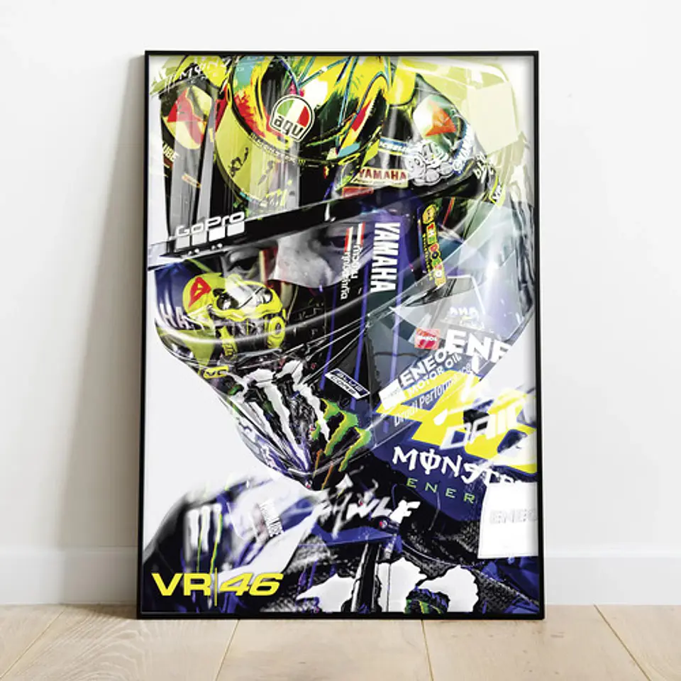 7 Cuadros De Valentino Rossi 46 Moto Gp The Doctor  + Marco 3