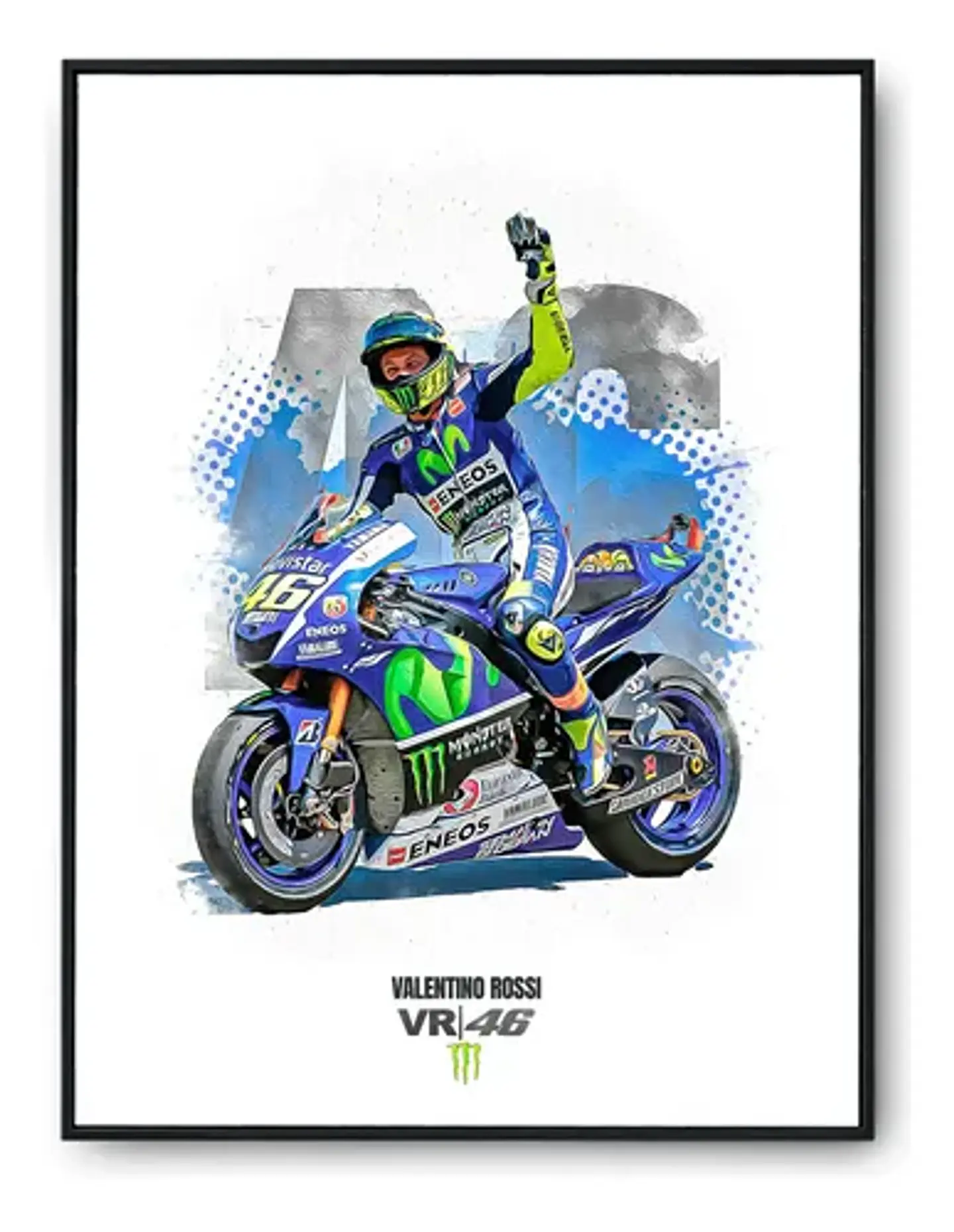 7 Cuadros De Valentino Rossi 46 Moto Gp The Doctor  + Marco 5