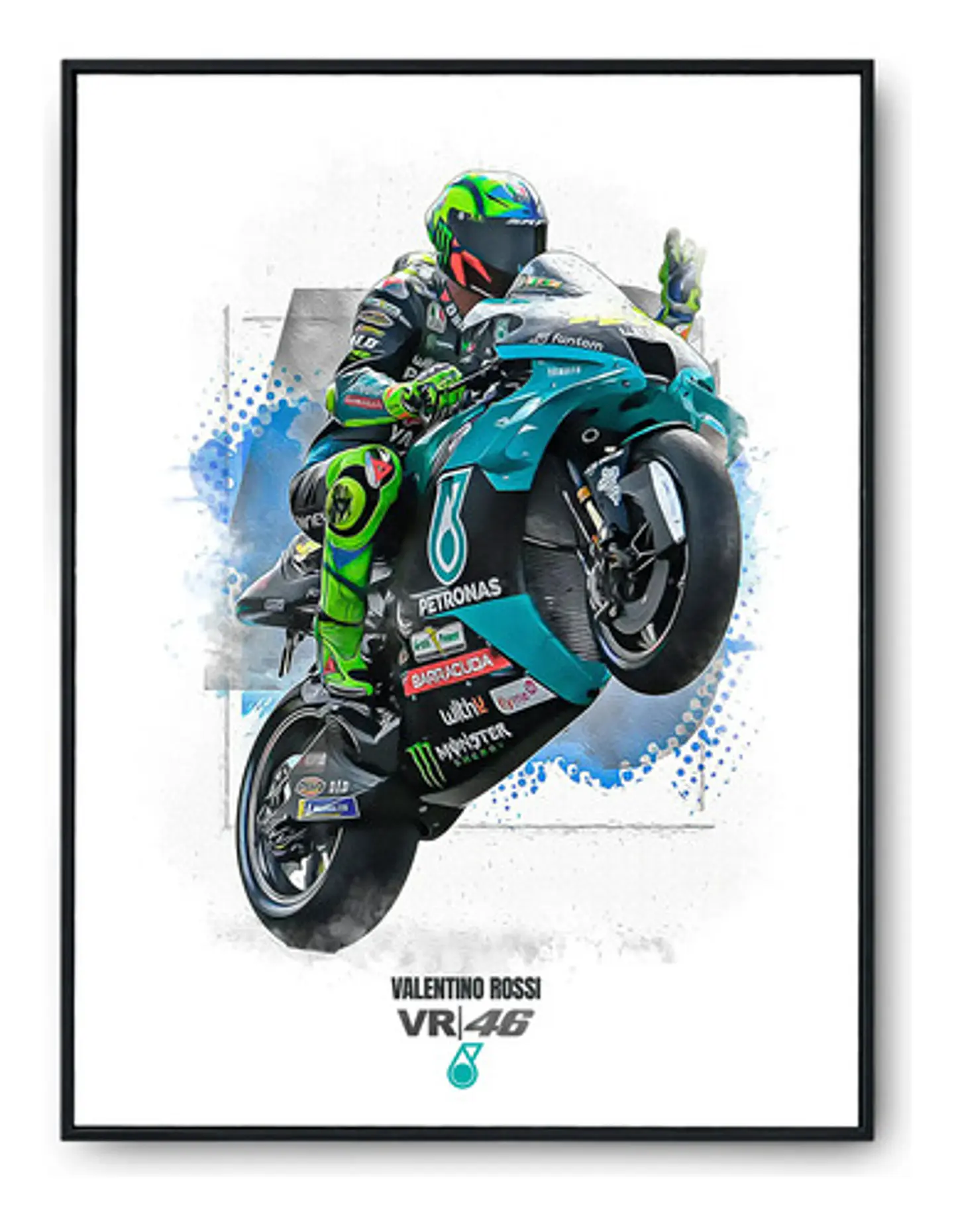 7 Cuadros De Valentino Rossi 46 Moto Gp The Doctor  + Marco 6
