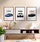 Cuadros De Autos Deportivos Bugatti Chiron + Marco Negro - Miniatura 1