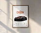 Cuadros De Autos Deportivos Bugatti Chiron + Marco Negro - Miniatura 3