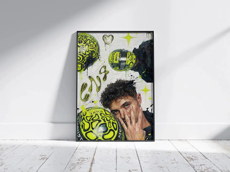 6 Cuadros De Lando Norris 4 Campeón Mclaren F1 + Marco 6