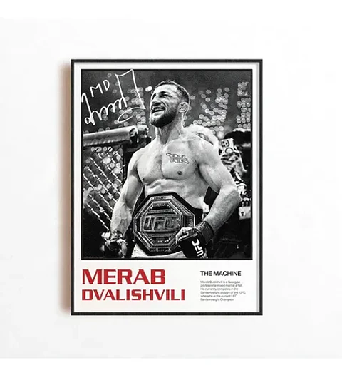 Cuadros De Merab Dvalishvili Ufc Peleador La Maquina + Marco