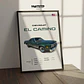 Cuadro Auto 1974 Chevrolet El Camino Ss  Deportivo  + Marco - Miniatura 2