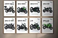 Cuadros De Modelos Motos Kawasaki Ninja + Marco Negro - Miniatura 1