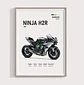 Cuadros De Modelos Motos Kawasaki Ninja + Marco Negro - Miniatura 3