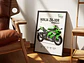 Cuadros De Modelos Motos Kawasaki Ninja + Marco Negro - Miniatura 17