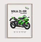 Cuadros De Modelos Motos Kawasaki Ninja + Marco Negro - Miniatura 18