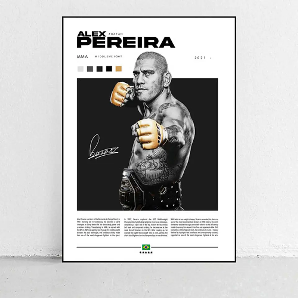 Cuadros De Peleadores Leyendas Ii Ufc Mma + Marco 6