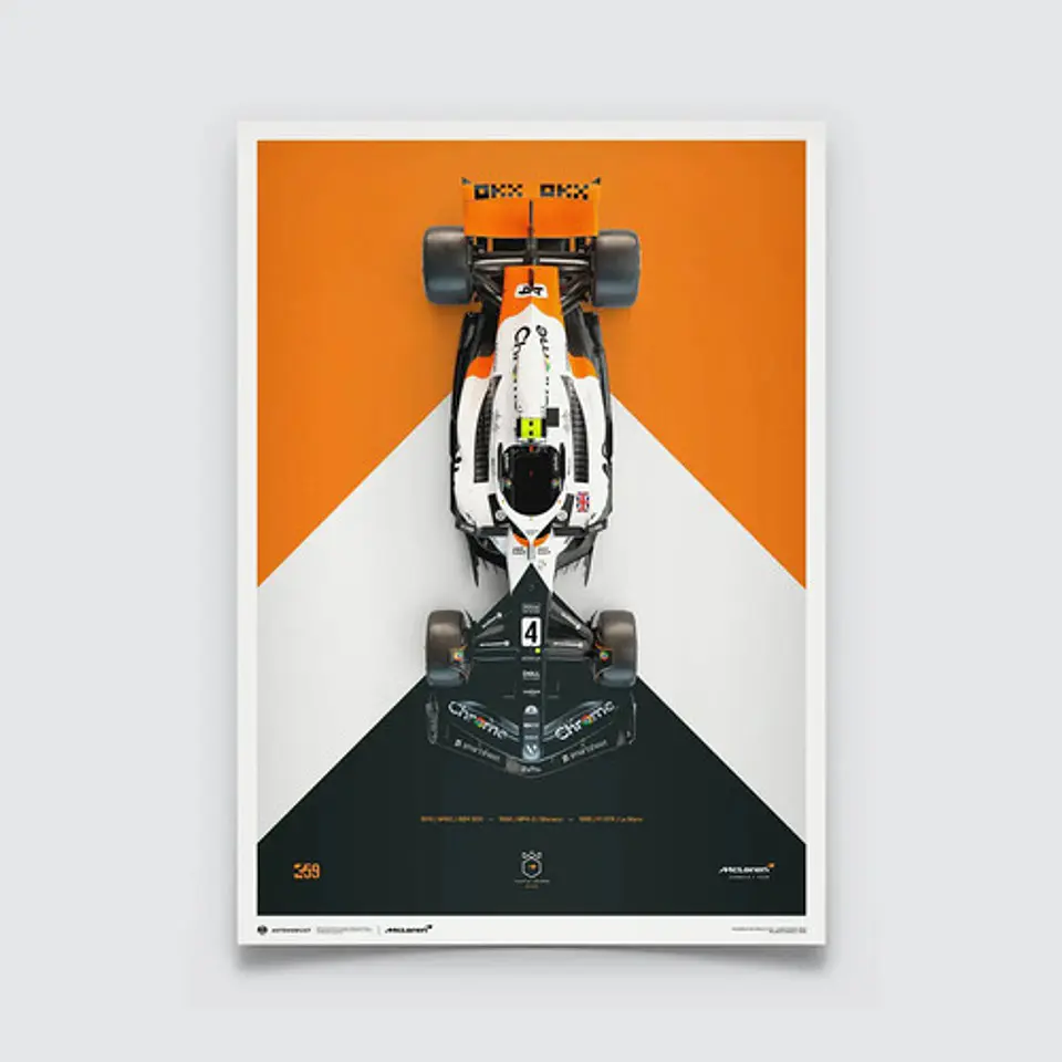 6 Cuadros De Mclaren I Lando Norris  4  + Marco 4