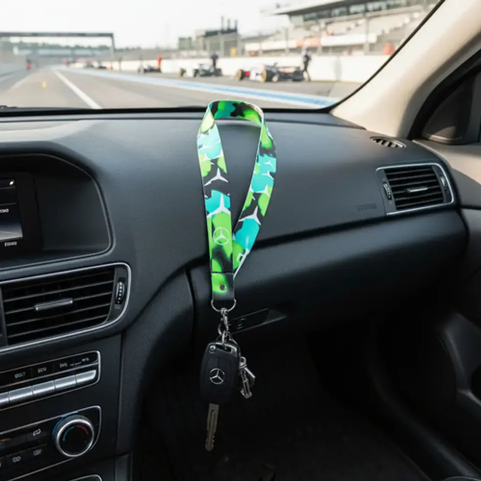 Lanyard Collar Mercedes Benz Camo Verde Amg Llaves 1