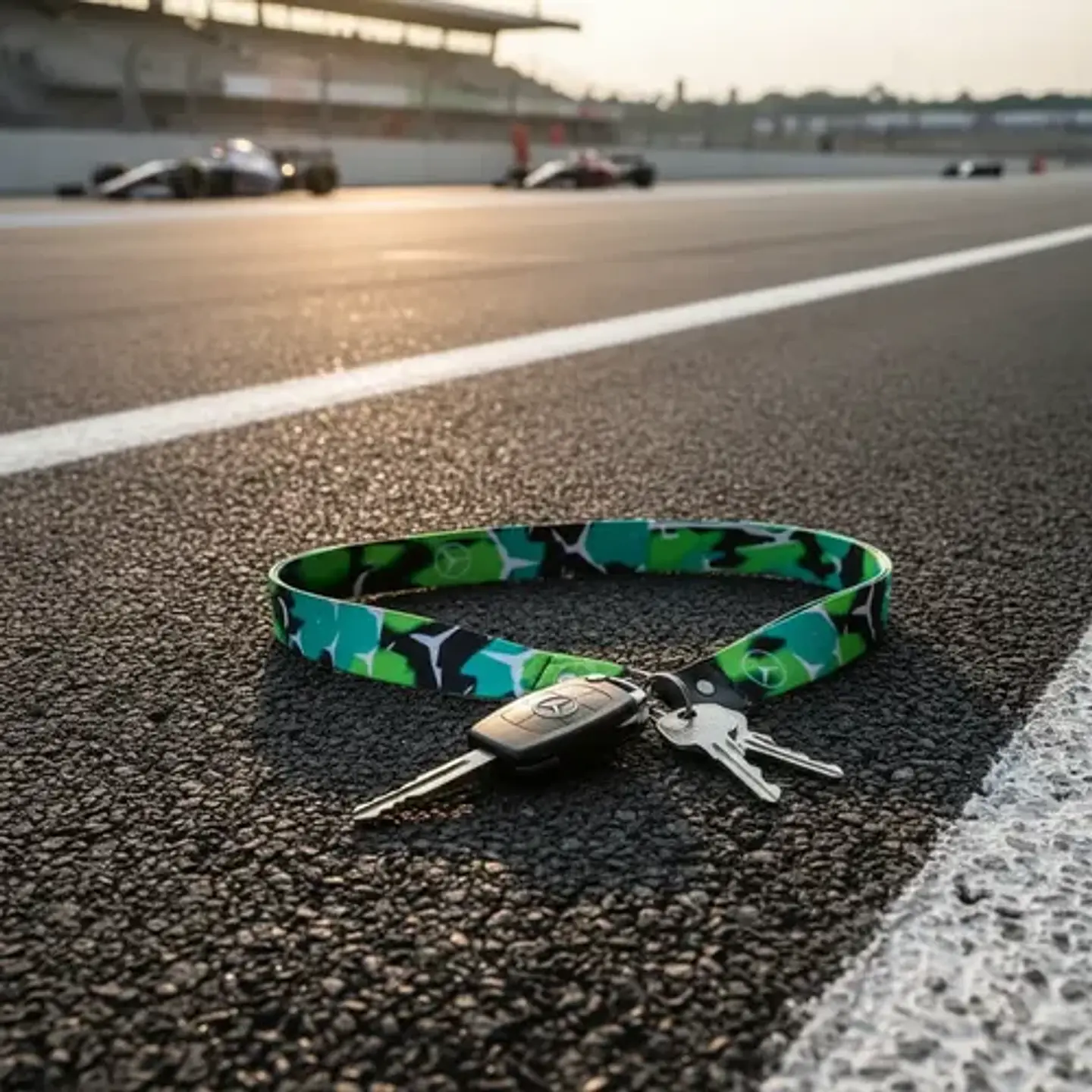 Lanyard Collar Mercedes Benz Camo Verde Amg Llaves 3