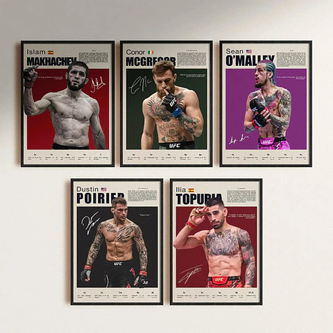 Cuadros De Peleadores Leyendas Ufc I Mma + Marco