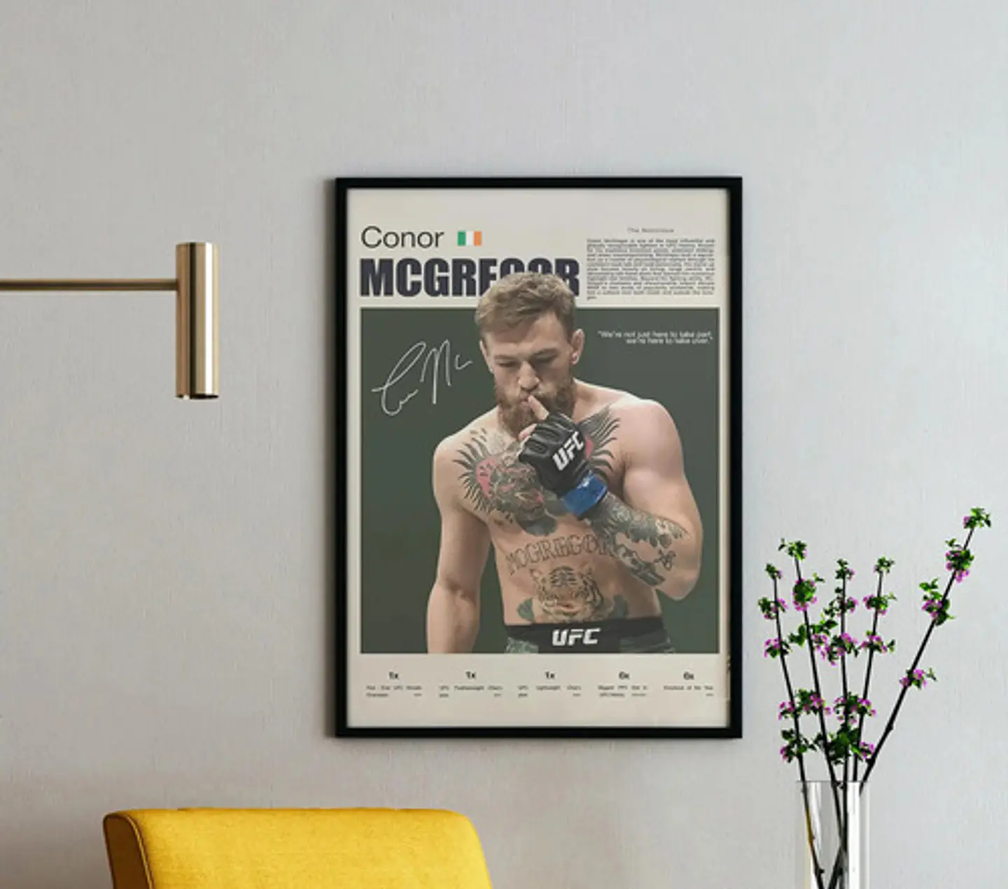 Cuadros De Peleadores Leyendas Ufc I Mma + Marco 2