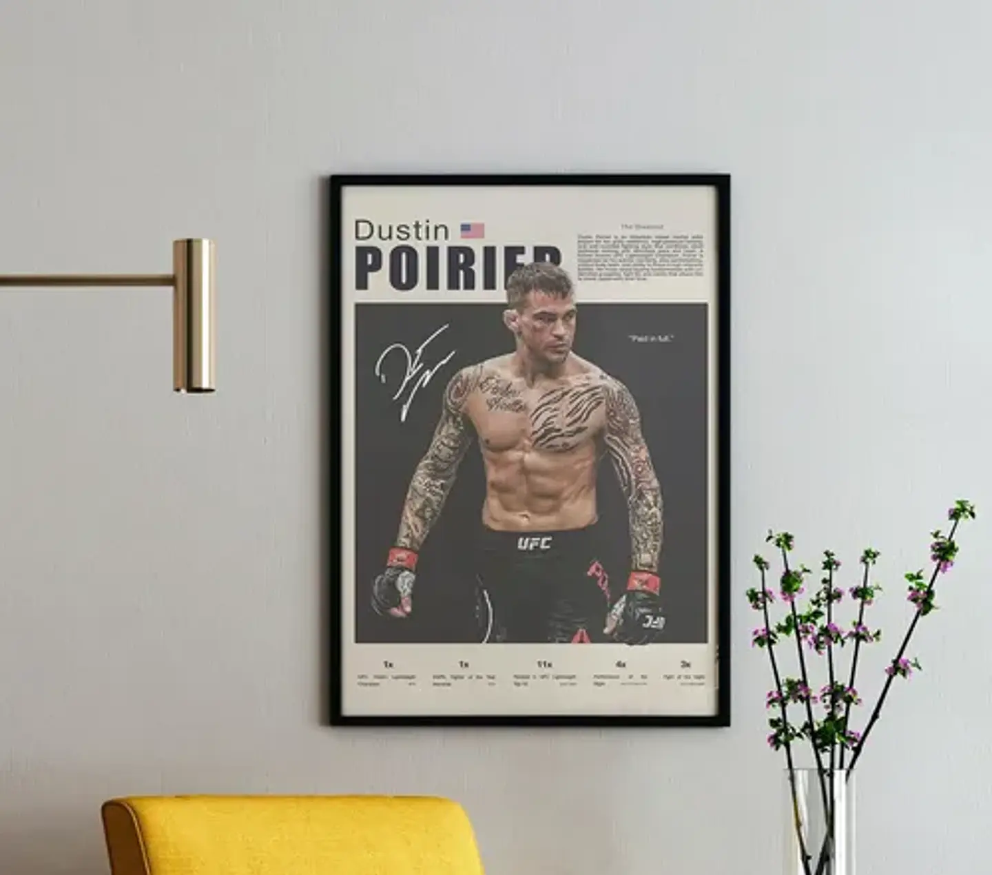Cuadros De Peleadores Leyendas Ufc I Mma + Marco 5