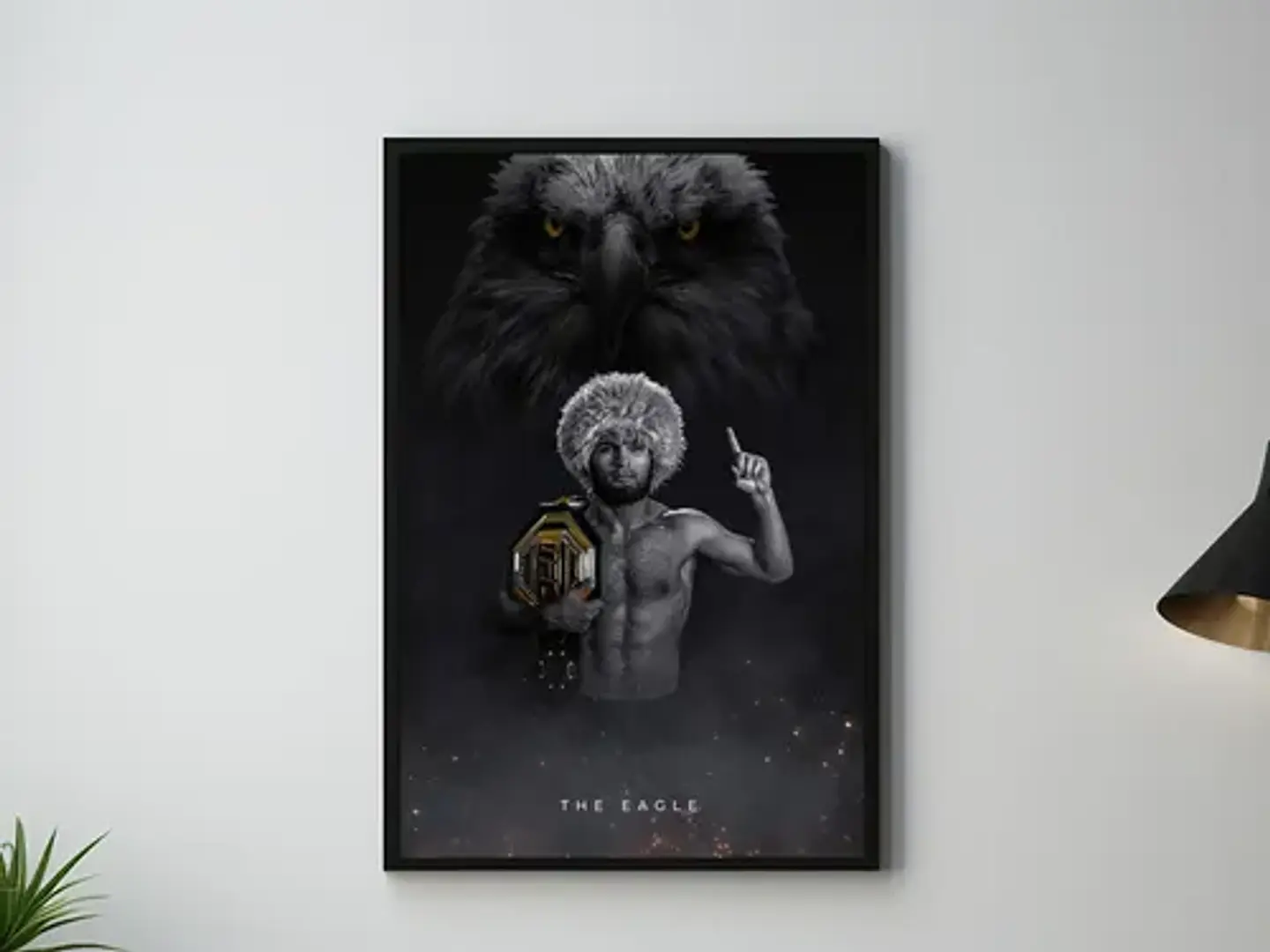 Cuadro De Khabib Nurmagomedov Ufc Peleador + Marco 2