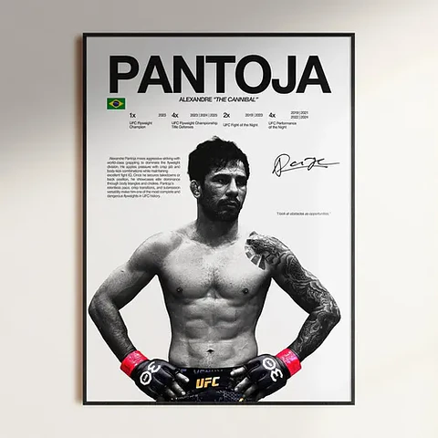 Cuadros De Alexandre Pantoja Ufc El Caníbal Peleador + Marco