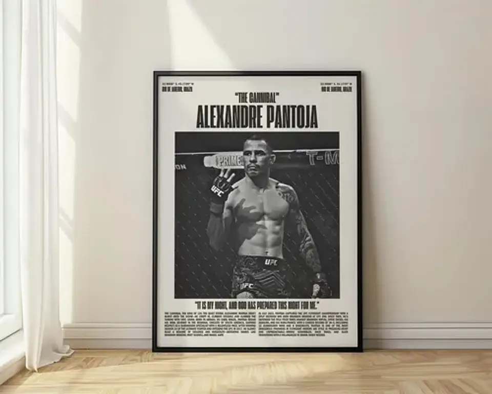 Cuadros De Alexandre Pantoja Ufc El Caníbal Peleador + Marco 3